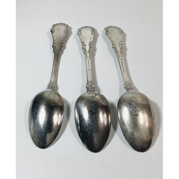 Tea Spoons 1847 Rogers Silver Plate XS Set Of Three Vintage - Picture 3 of 5